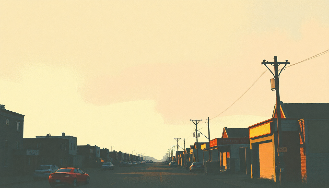 Fan-driven abstract illustration evoking the emotional arc of Strange Town by The Jam