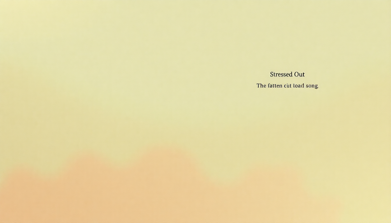 Fan-driven abstract illustration evoking the emotional arc of Stressed Out by A Tribe Called Quest