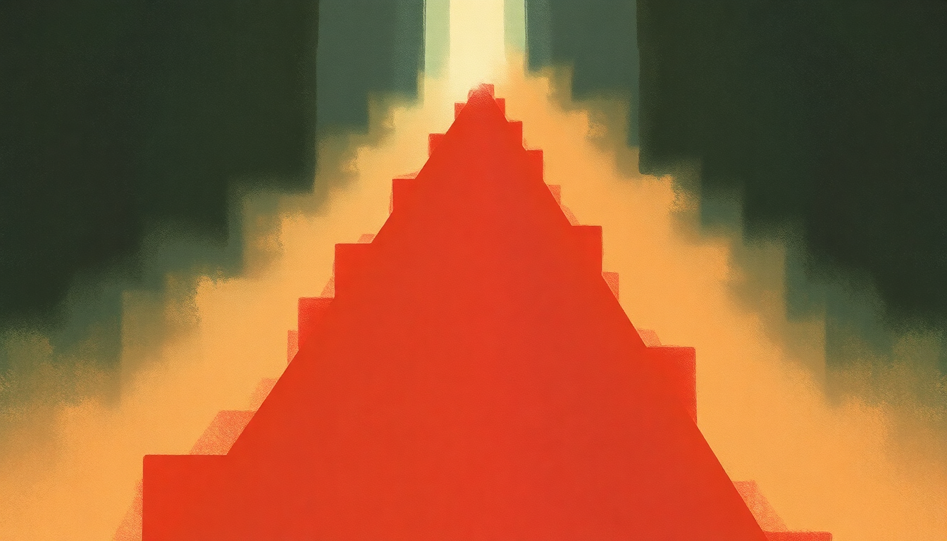 Fan-driven abstract illustration evoking the emotional arc of Stretch You Kill You by Tortoise