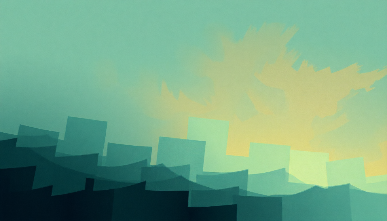 Fan-driven abstract illustration evoking the emotional arc of Stumble and Fall by Razorlight