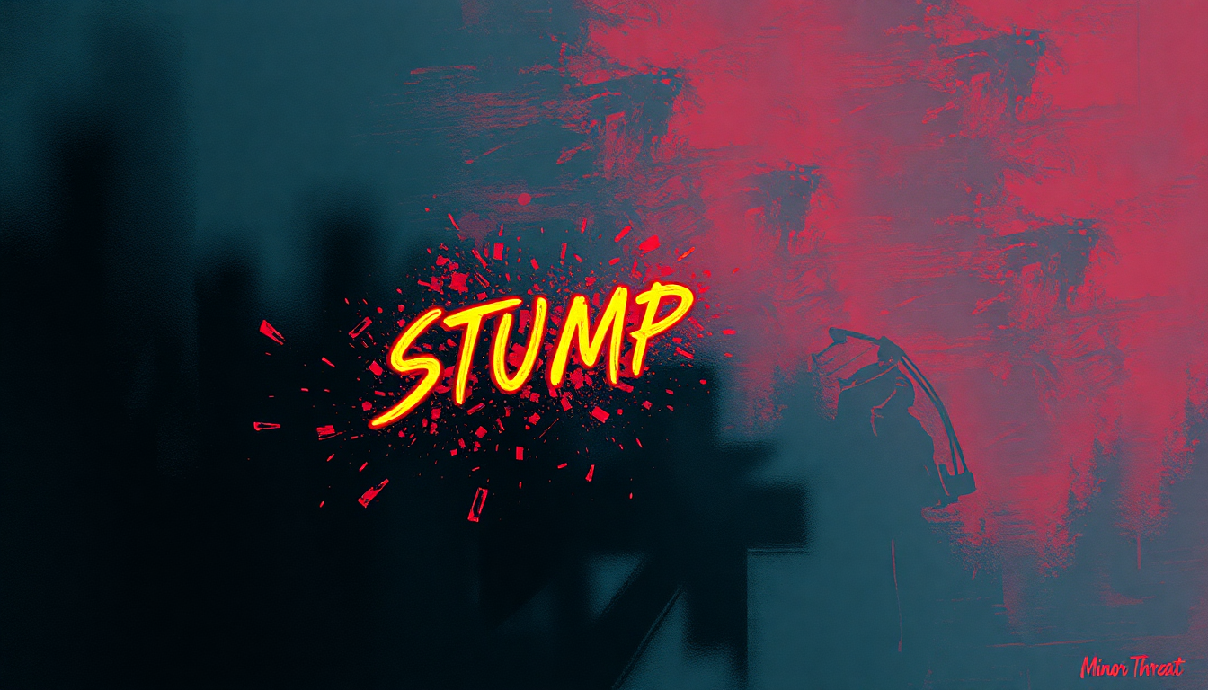 Fan-driven abstract illustration evoking the emotional arc of Stumped by Minor Threat