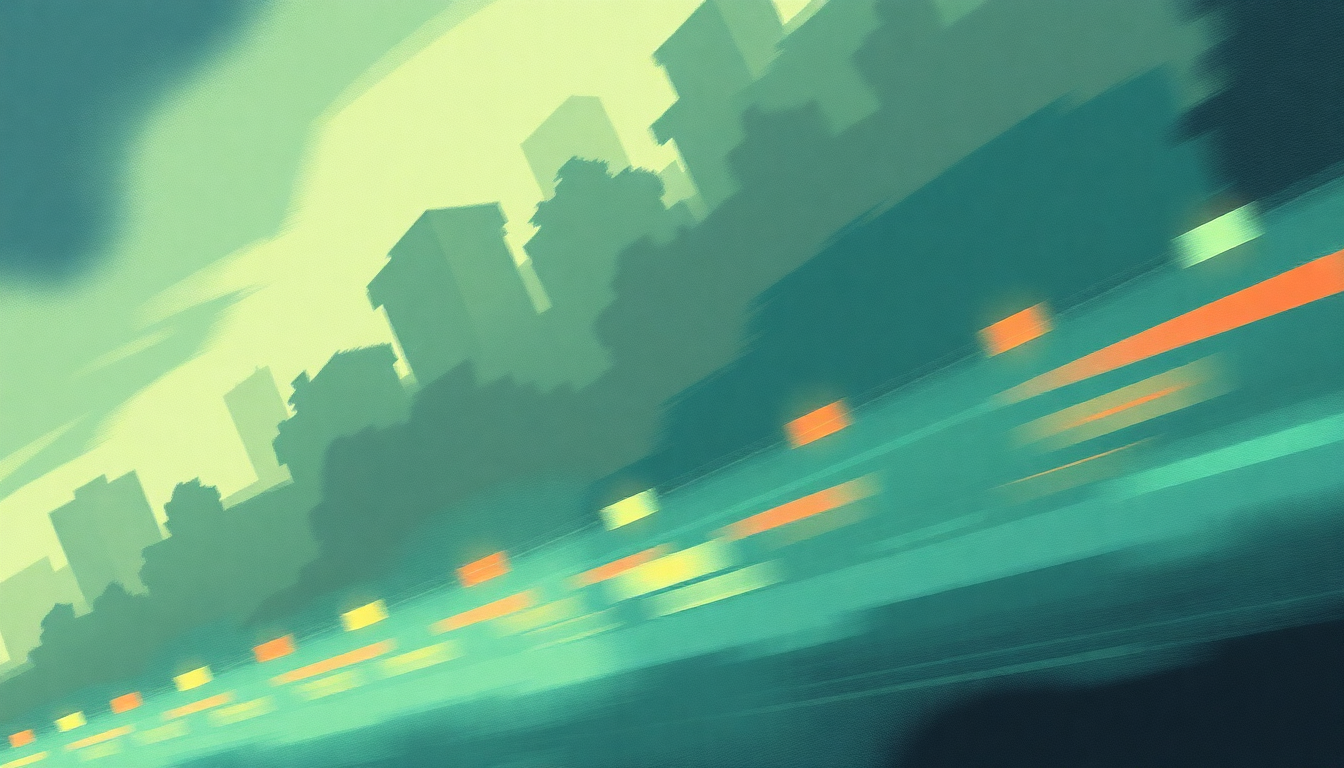 Fan-driven abstract illustration evoking the emotional arc of Suburban Knights by Hard-Fi