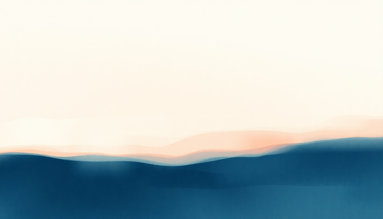 Fan-driven abstract illustration evoking the emotional arc of Summer Glass by Julie Byrne