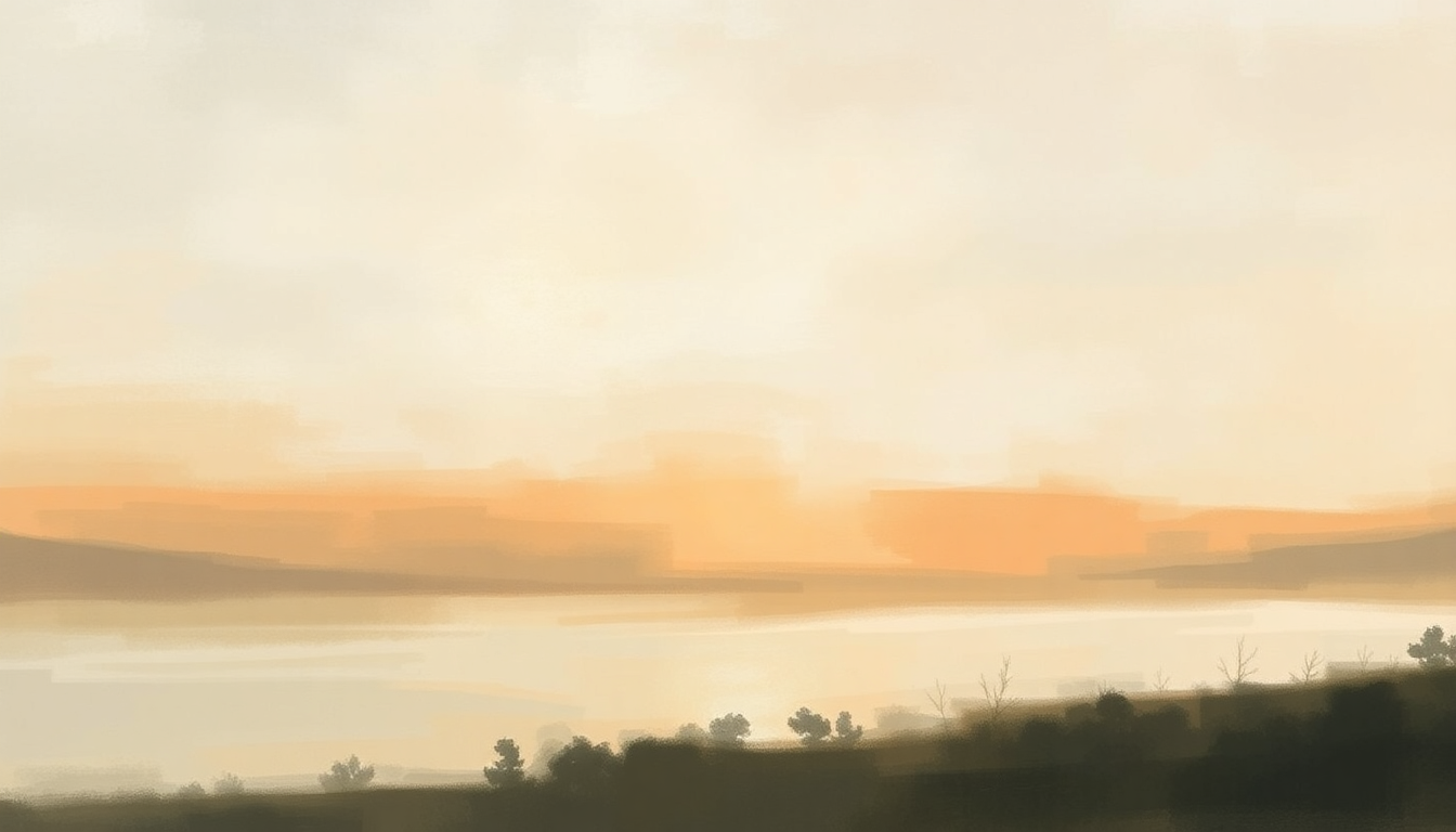 Fan-driven abstract illustration evoking the emotional arc of Summer's End by John Prine