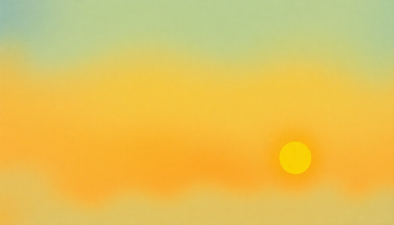 Fan-driven abstract illustration evoking the emotional arc of Sundown by Gordon Lightfoot