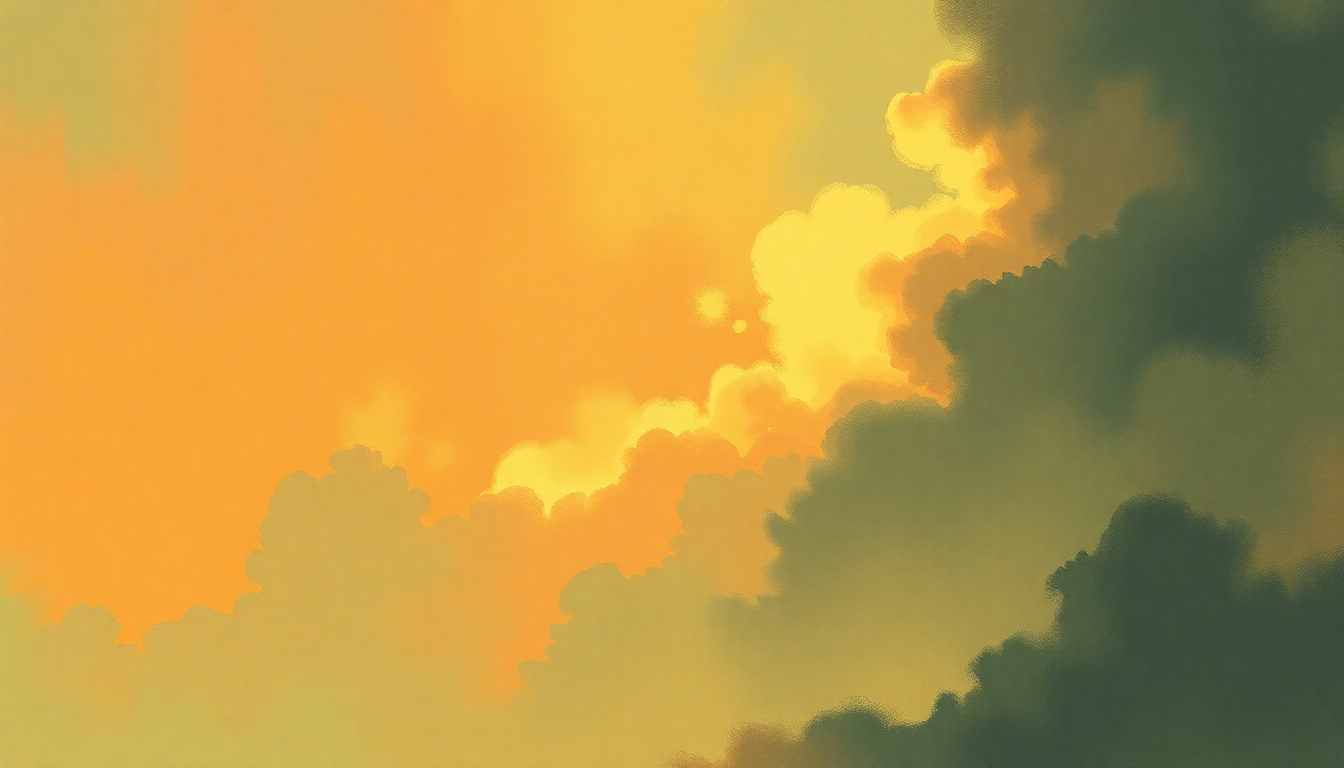 Fan-driven abstract illustration evoking the emotional arc of Supper's Ready by Genesis