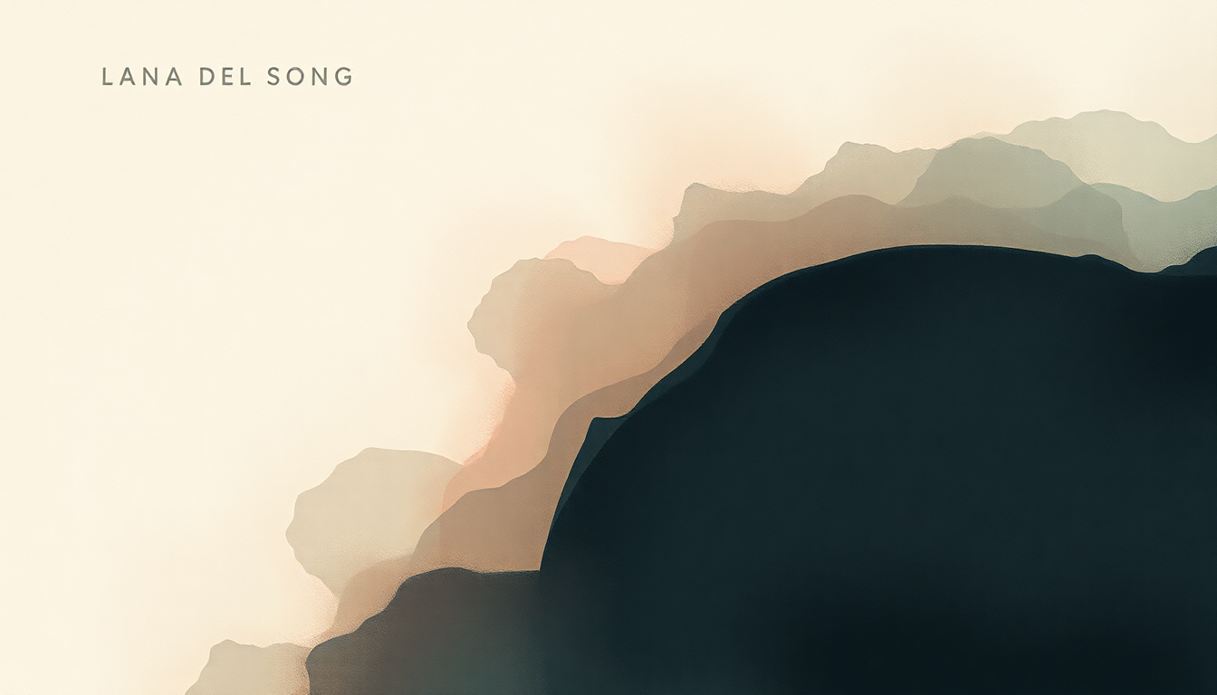 Fan-driven abstract illustration evoking the emotional arc of Swan Song by Lana Del Rey