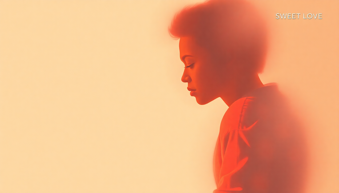 Fan-driven abstract illustration evoking the emotional arc of Sweet Love by The Commodores