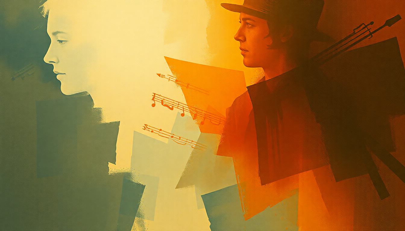 Fan-driven abstract illustration evoking the emotional arc of Symphony No. 3 in F major, Op. 90 by Johannes Brahms