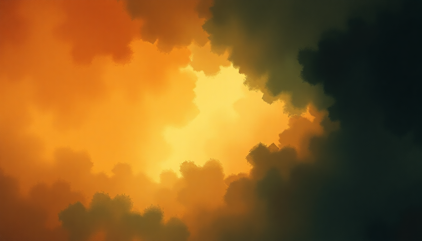 Fan-driven abstract illustration evoking the emotional arc of Symphony No. 3 by Gustav Mahler