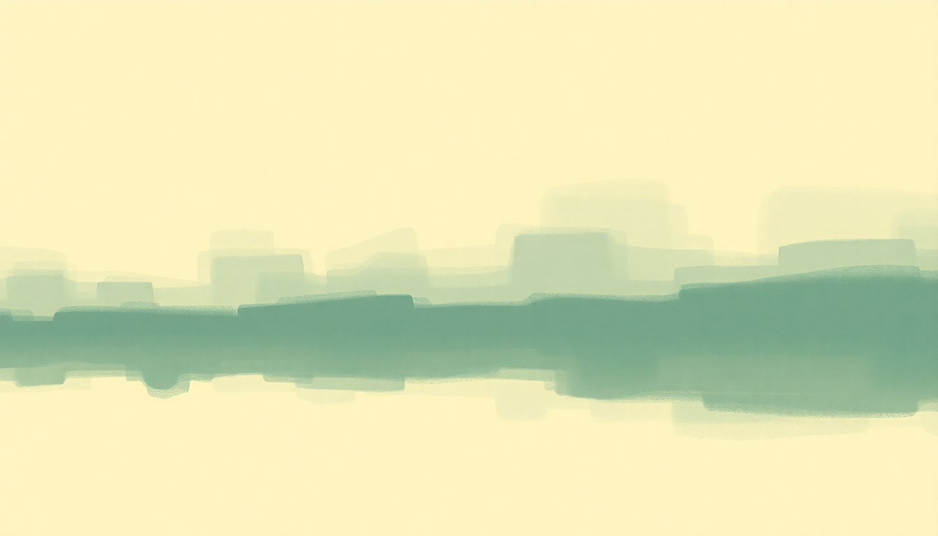 Fan-driven abstract illustration evoking the emotional arc of Talking Columbia by Woody Guthrie