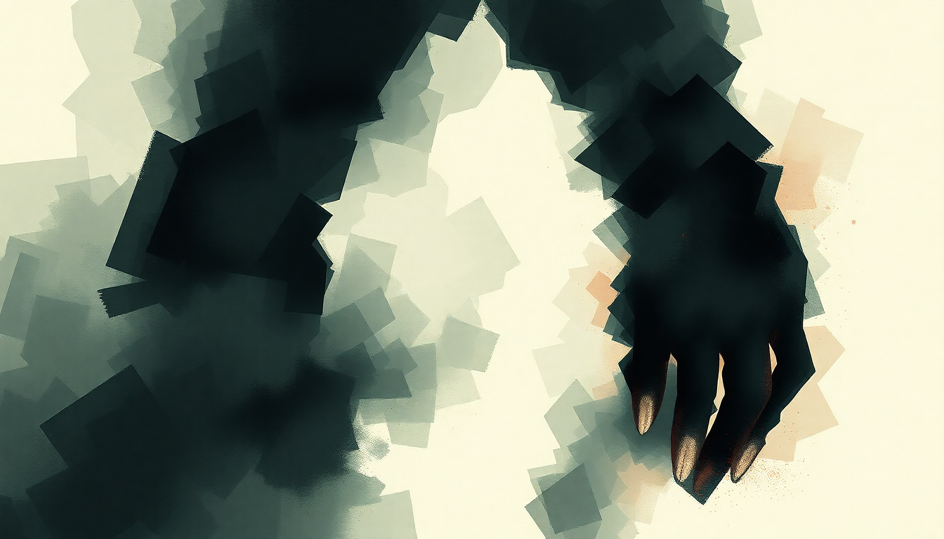 Fan-driven abstract illustration evoking the emotional arc of Talons by Bloc Party