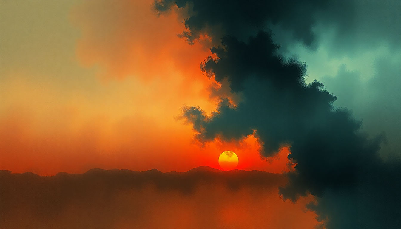 Fan-driven abstract illustration evoking the emotional arc of Television by Idles