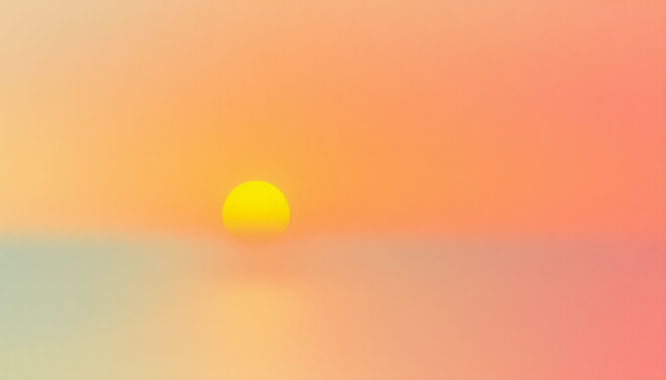 Fan-driven abstract illustration evoking the emotional arc of Tequila Sunrise by Eagles