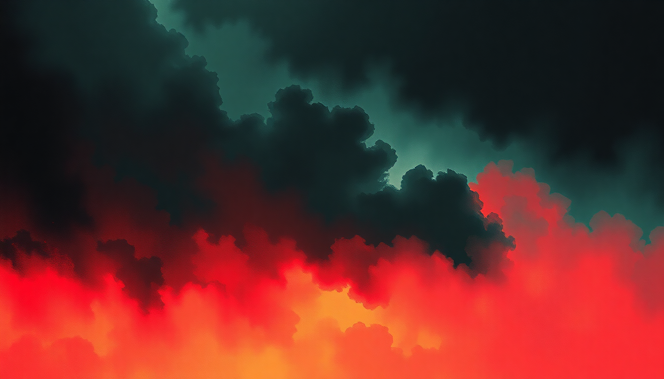 Fan-driven abstract illustration evoking the emotional arc of Terror Couple Kill Colonel by Bauhaus