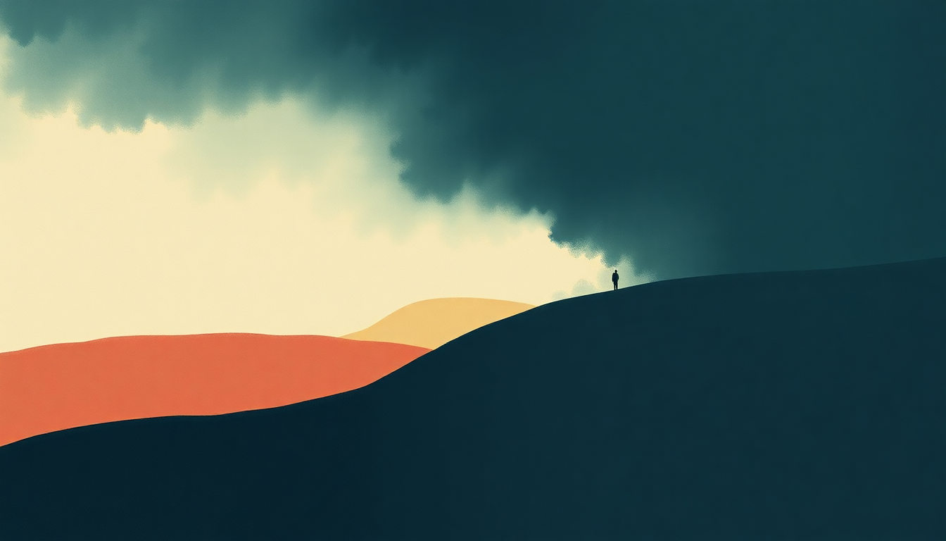 Fan-driven abstract illustration evoking the emotional arc of That Funny Feeling by Phoebe Bridgers