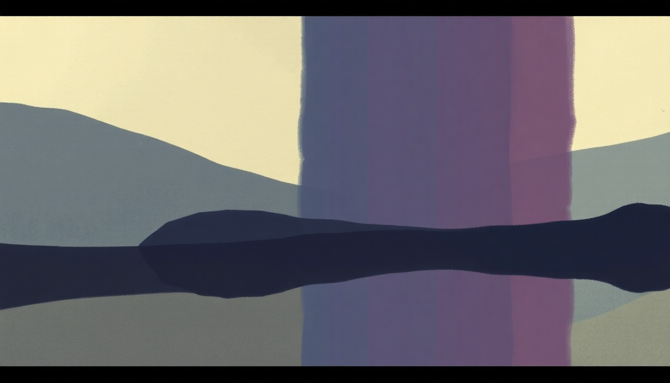 Fan-driven abstract illustration evoking the emotional arc of The Album Opens by Labradford