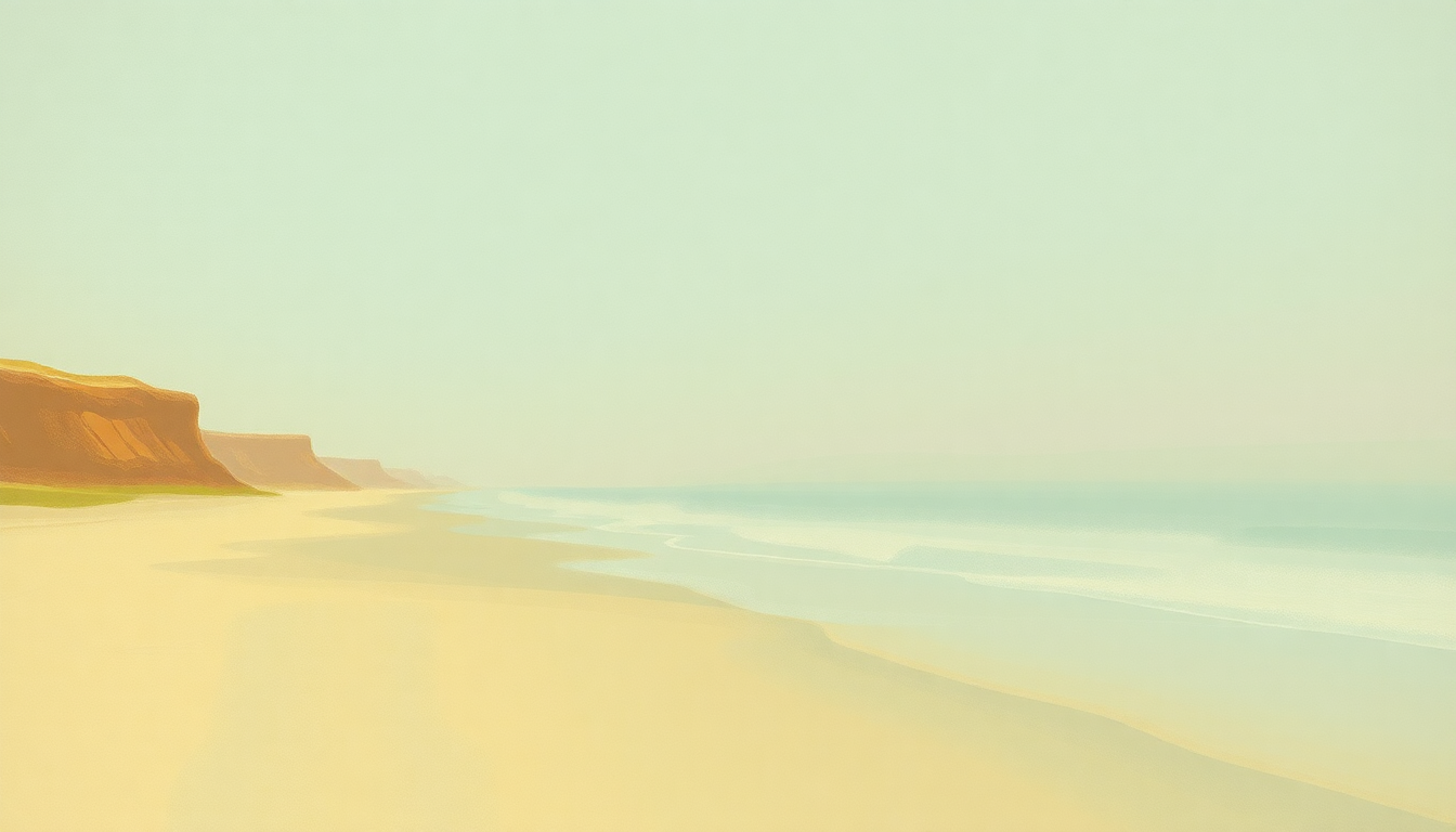 Fan-driven abstract illustration evoking the emotional arc of The Beaches of Cheyenne by Garth Brooks