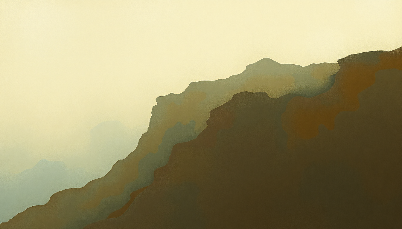 Fan-driven abstract illustration evoking the emotional arc of The Bells of Rhymney by The Byrds