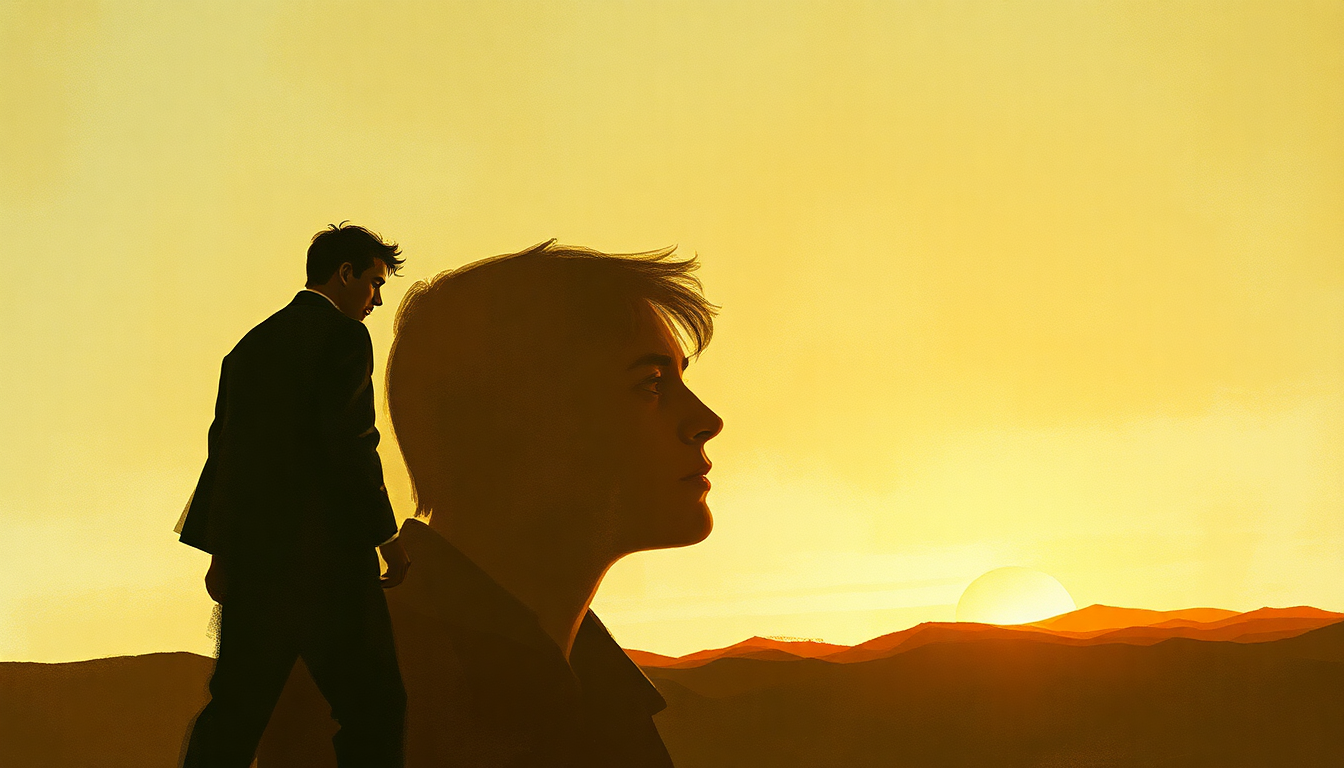 Fan-driven abstract illustration evoking the emotional arc of The Boxer by Simon & Garfunkel