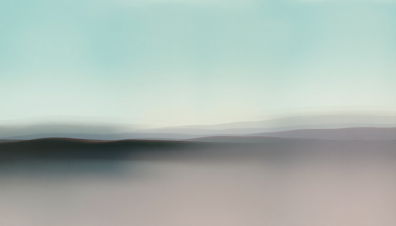 Fan-driven abstract illustration evoking the emotional arc of The Deluge by William Basinski