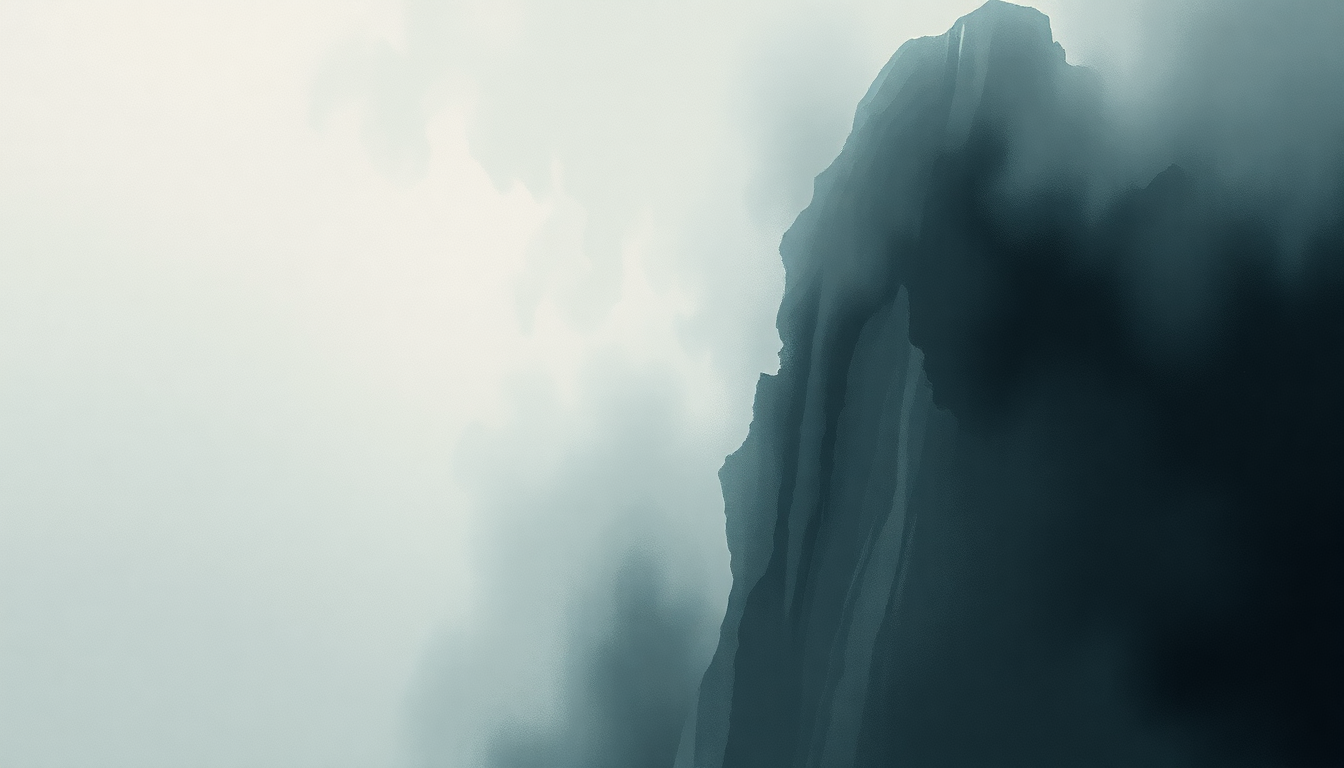 Fan-driven abstract illustration evoking the emotional arc of The Drapery Falls by Opeth