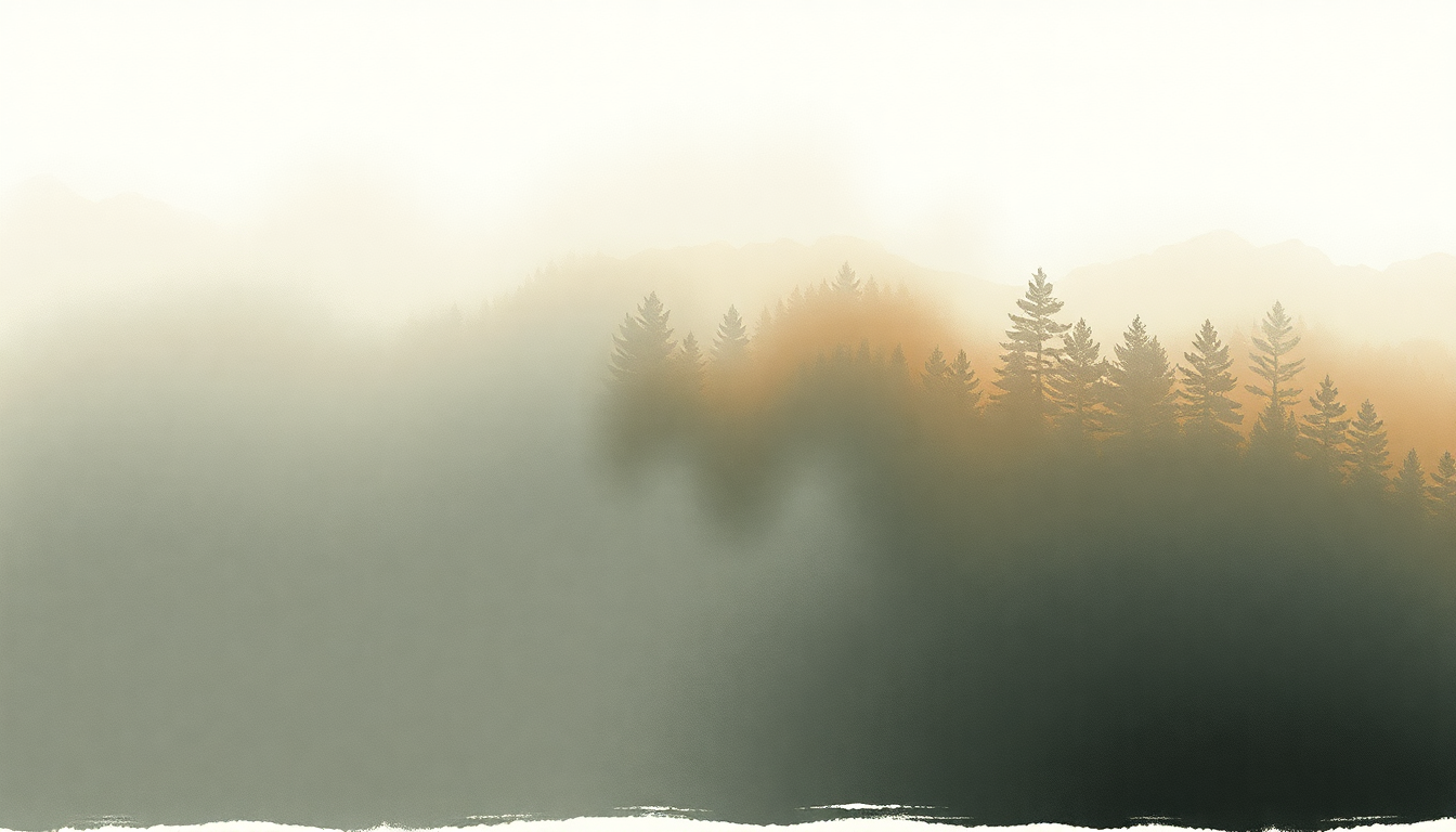 Fan-driven abstract illustration evoking the emotional arc of The Greater Wings by Julie Byrne