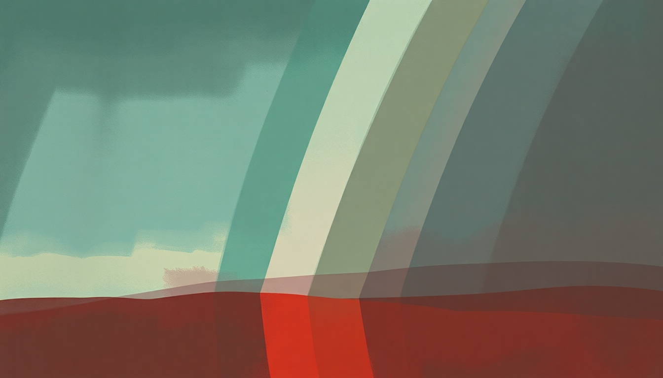 Fan-driven abstract illustration evoking the emotional arc of The Kids Are Sick Again by Maximo Park