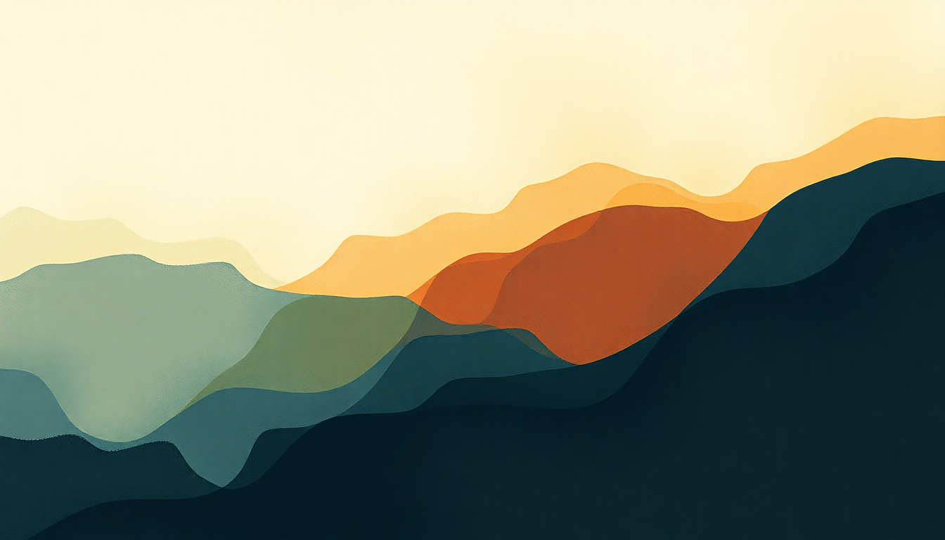 Fan-driven abstract illustration evoking the emotional arc of The Miners Hymns Main Theme by Johann Johannsson