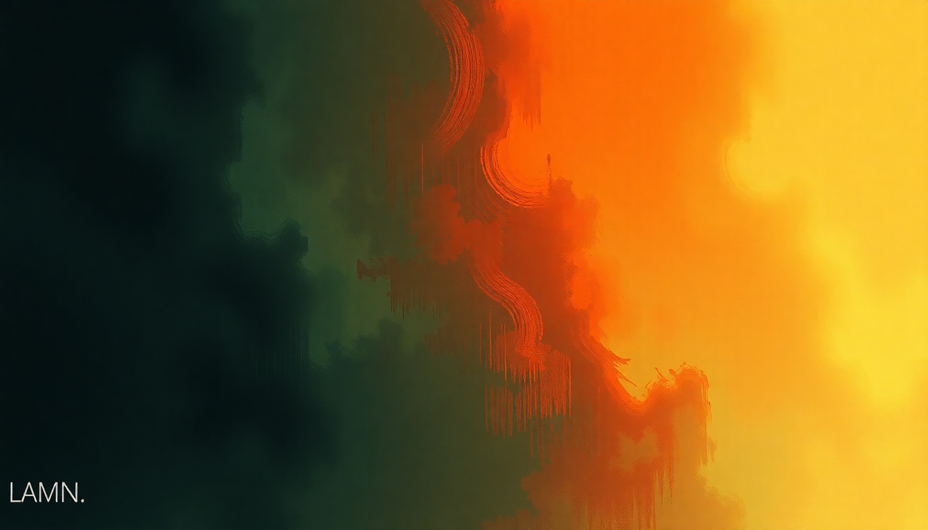 Fan-driven abstract illustration evoking the emotional arc of The Modern Bass Guitar by Squarepusher