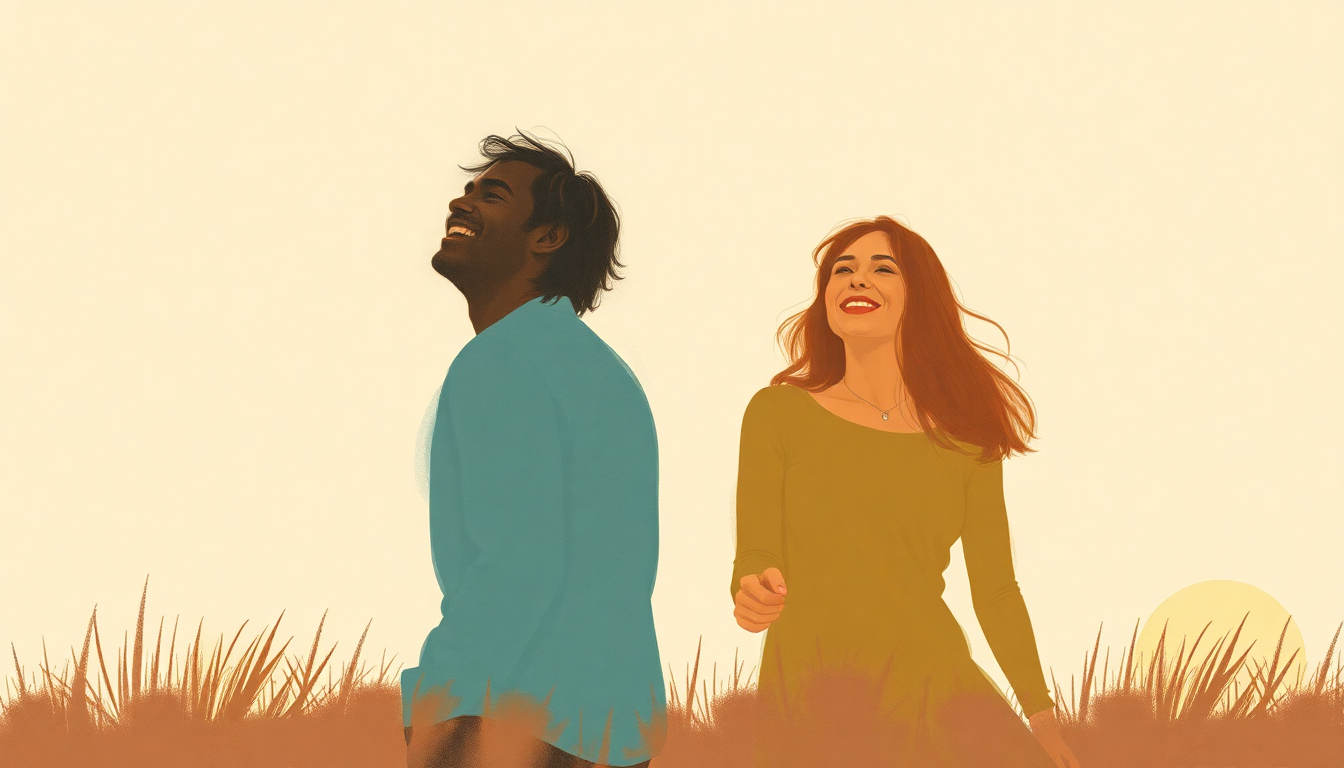 Fan-driven abstract illustration evoking the emotional arc of The More We Get Together by Raffi