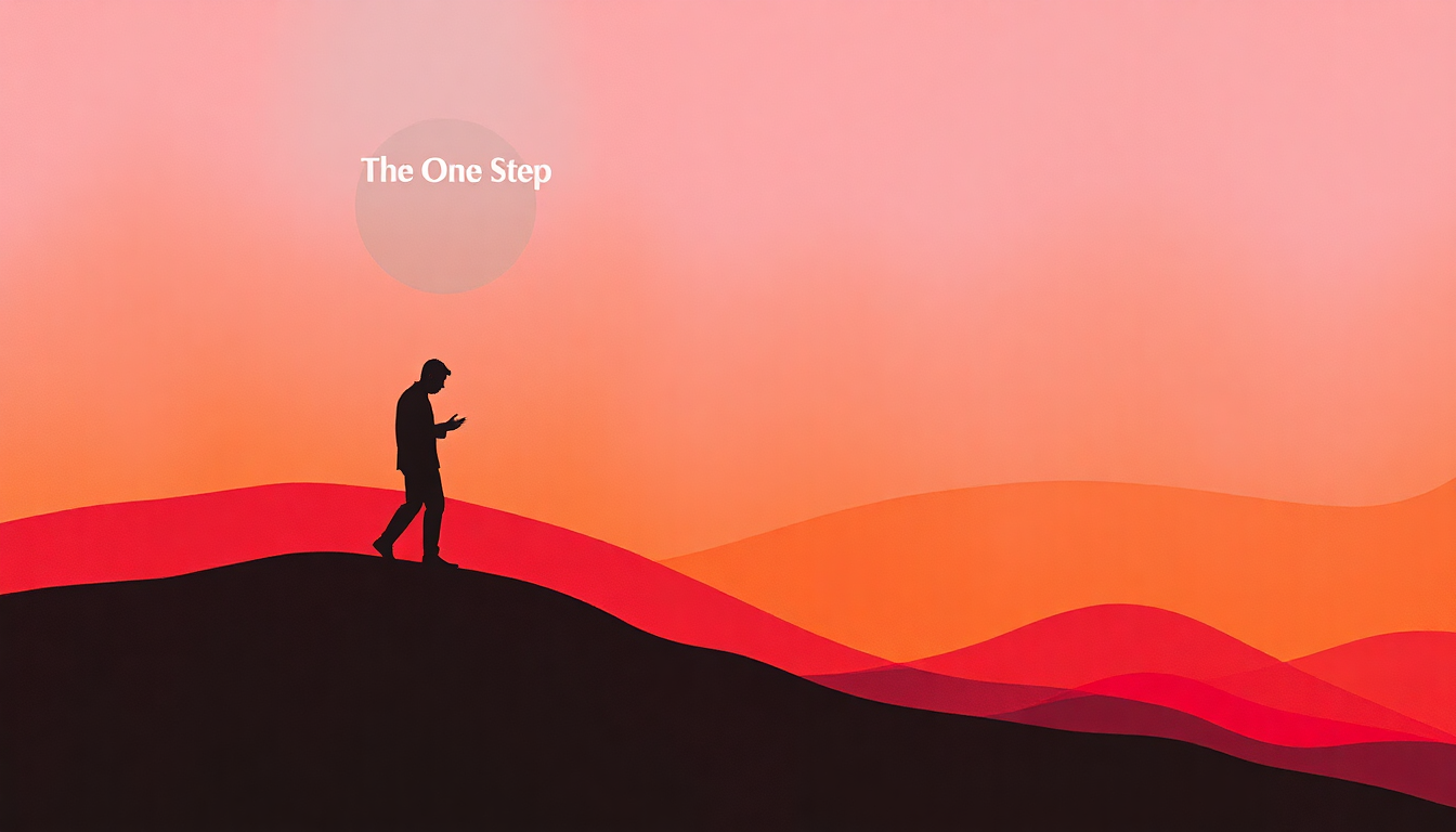 Fan-driven abstract illustration evoking the emotional arc of The One Step by Chick Corea