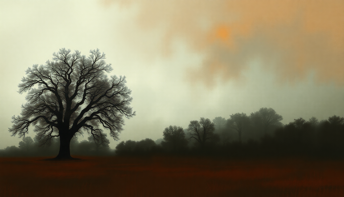 Fan-driven abstract illustration evoking the emotional arc of The Pecan Tree by Deafheaven