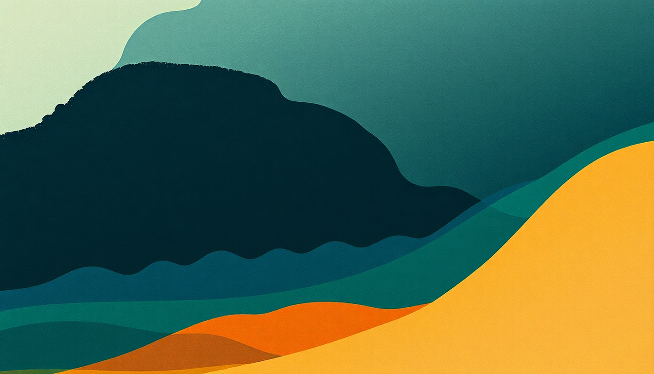 Fan-driven abstract illustration evoking the emotional arc of The Restless Waves by Dirty Three