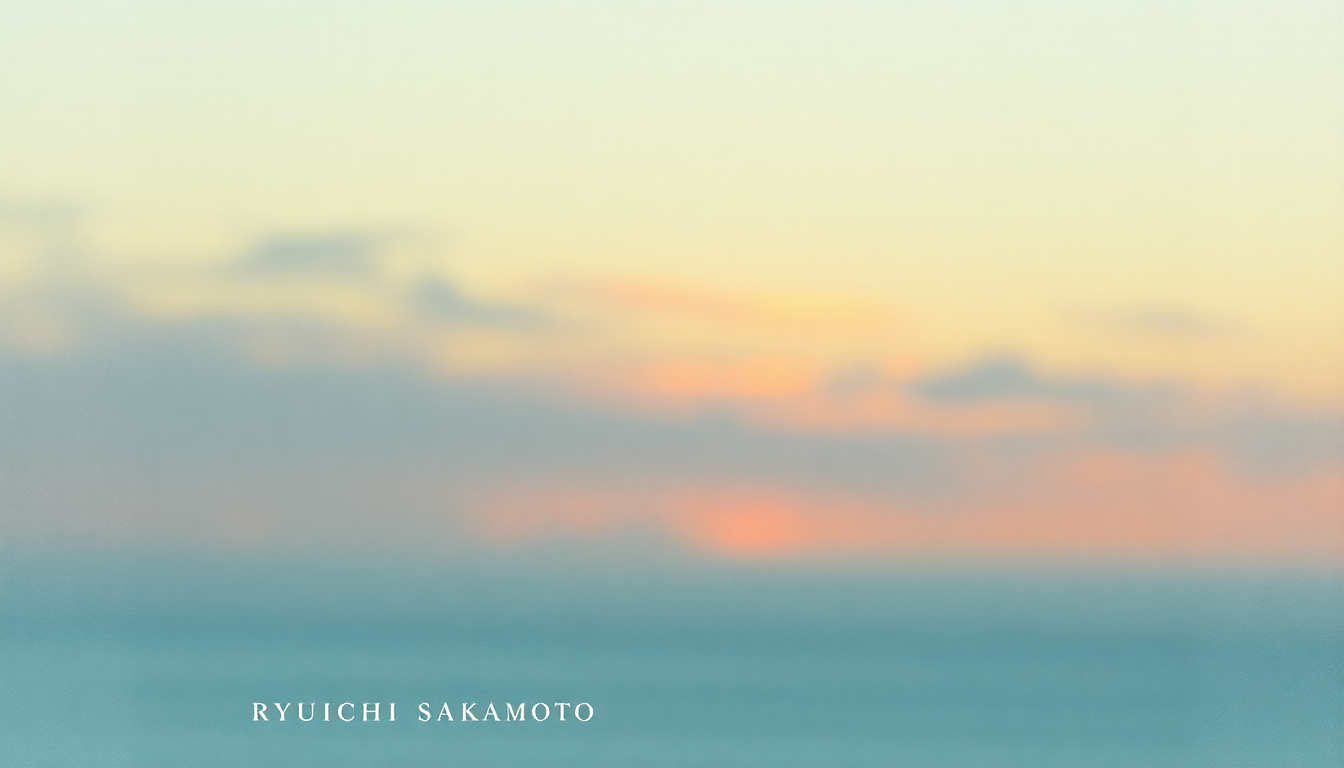 Fan-driven abstract illustration evoking the emotional arc of The Sheltering Sky by Ryuichi Sakamoto