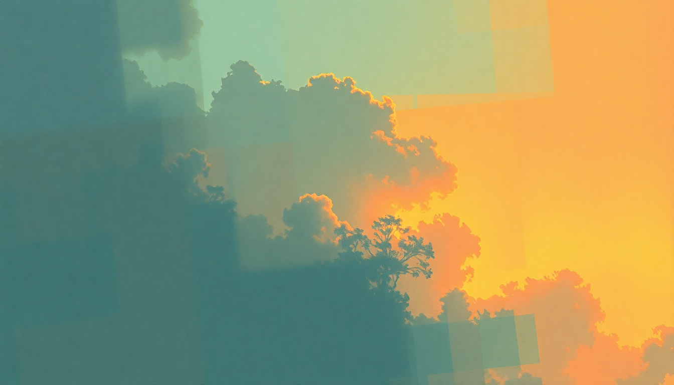 Fan-driven abstract illustration evoking the emotional arc of The Sky Is Crying by Stevie Ray Vaughan