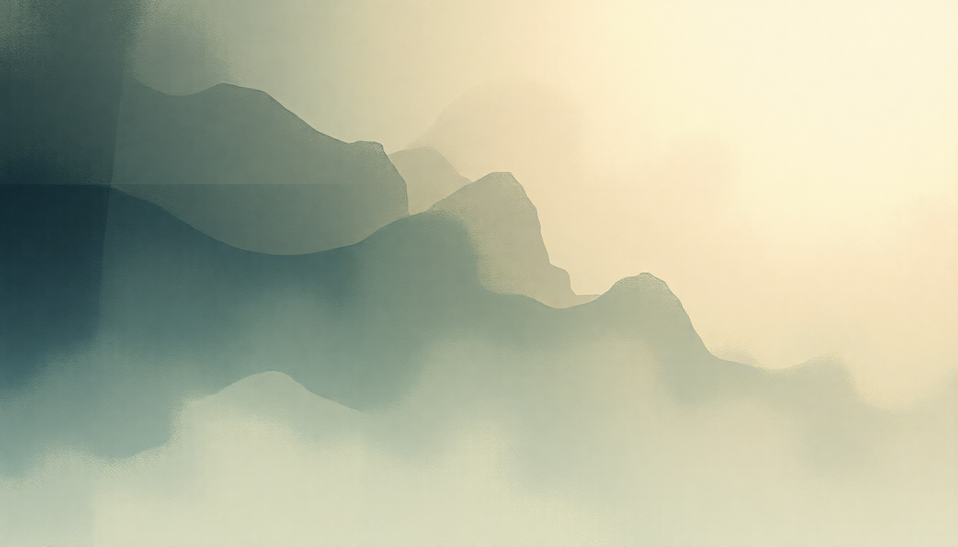 Fan-driven abstract illustration evoking the emotional arc of The Start of Something Beautiful by Porcupine Tree