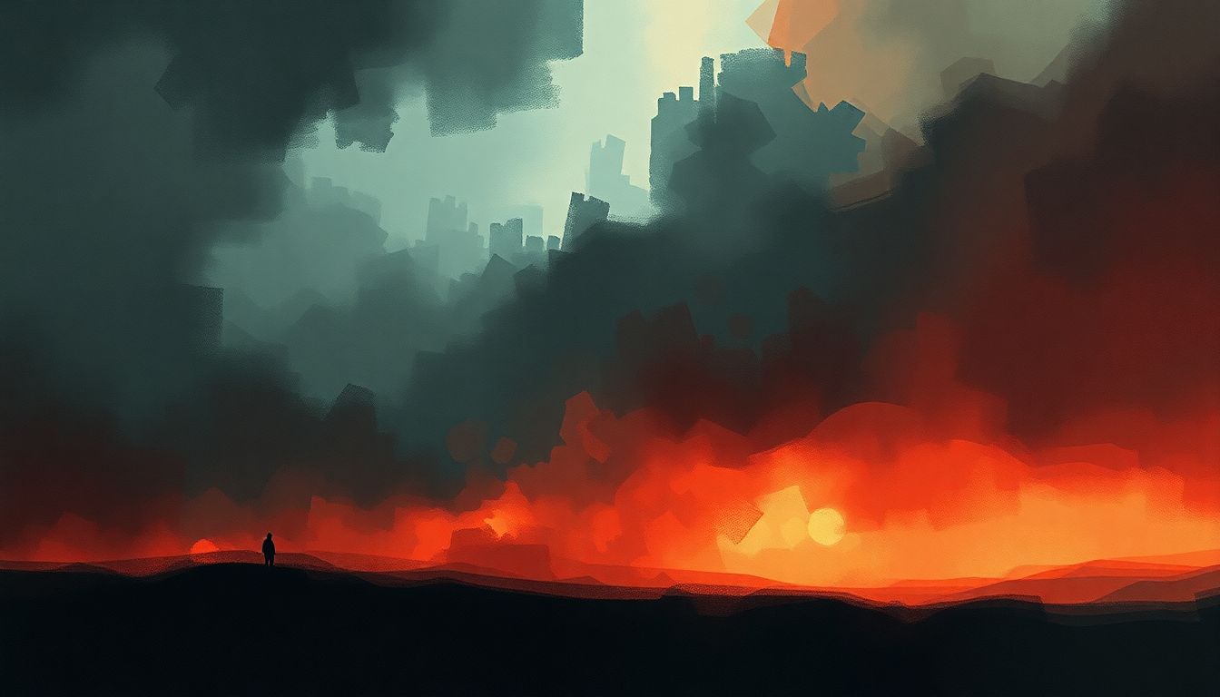 Fan-driven abstract illustration evoking the emotional arc of The Sweetest Curse by Baroness