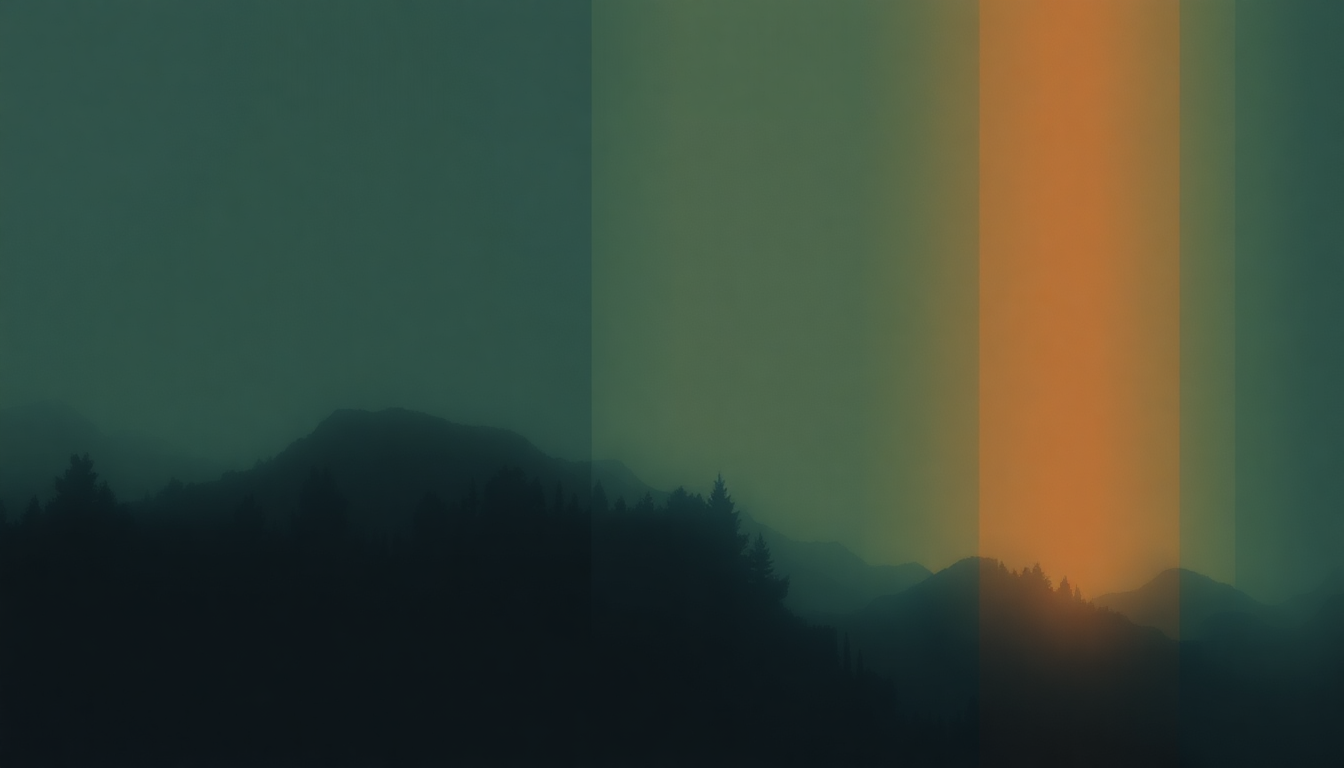 Fan-driven abstract illustration evoking the emotional arc of The Taxi by Young Marble Giants