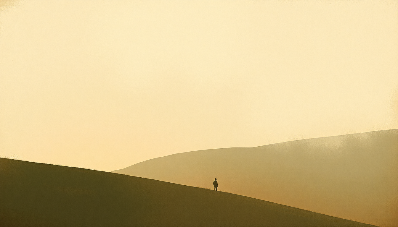 Fan-driven abstract illustration evoking the emotional arc of Le vent dans la plaine by Claude Debussy