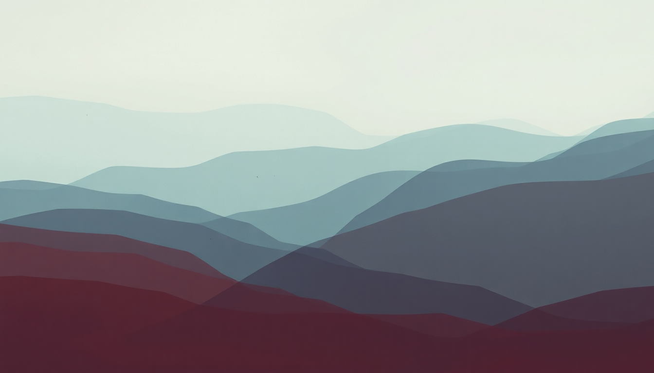 Fan-driven abstract illustration evoking the emotional arc of Them by Nils Frahm