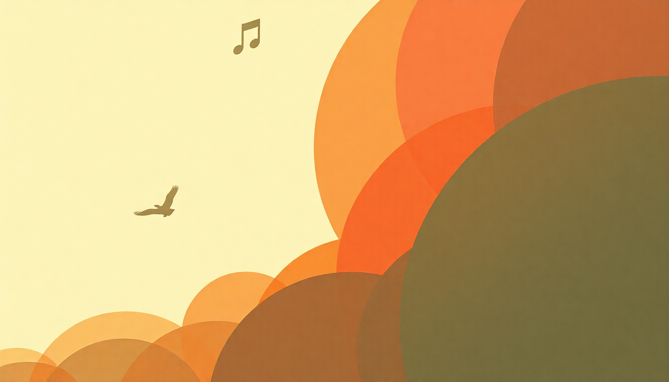 Fan-driven abstract illustration evoking the emotional arc of There Will Never Be Another You by Joe Pass