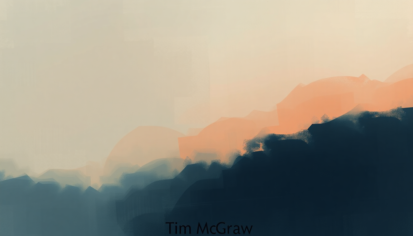 Fan-driven abstract illustration evoking the emotional arc of Things Change by Tim McGraw