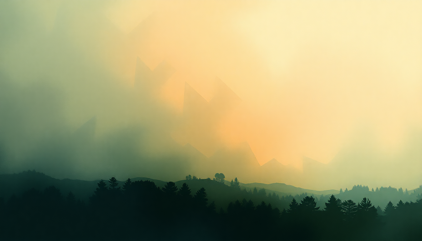 Fan-driven abstract illustration evoking the emotional arc of Thinking About Leaving by Dwight Yoakam