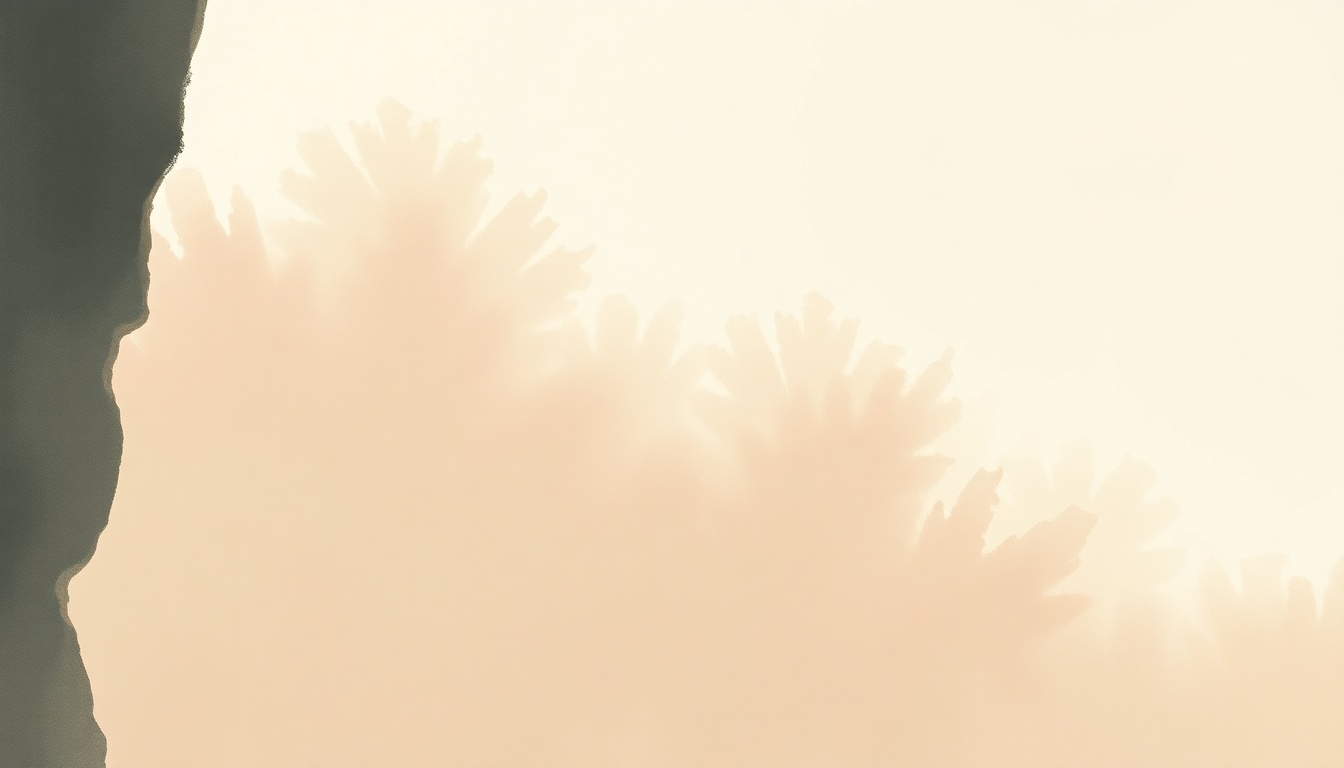 Fan-driven abstract illustration evoking the emotional arc of This Old Dog by Mac DeMarco