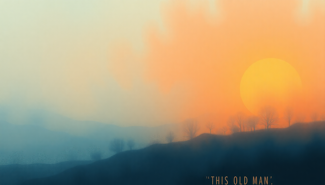 Fan-driven abstract illustration evoking the emotional arc of This Old Man by Traditional