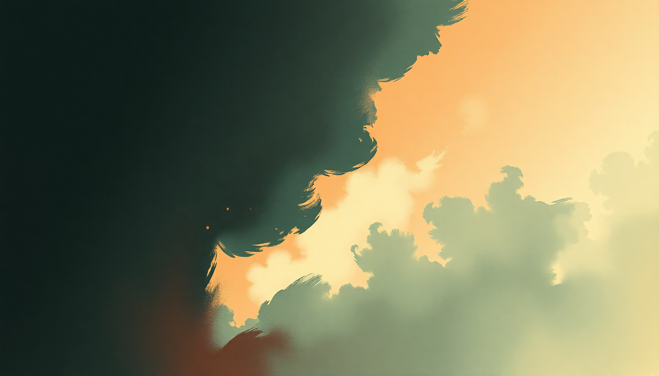 Fan-driven abstract illustration evoking the emotional arc of Thought I Was Dead by Tyler, the Creator