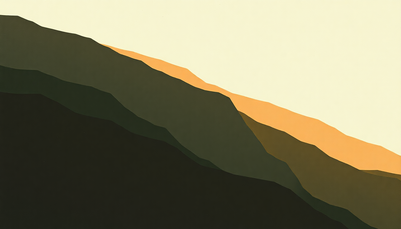 Fan-driven abstract illustration evoking the emotional arc of Thousand Knives by Ryuichi Sakamoto