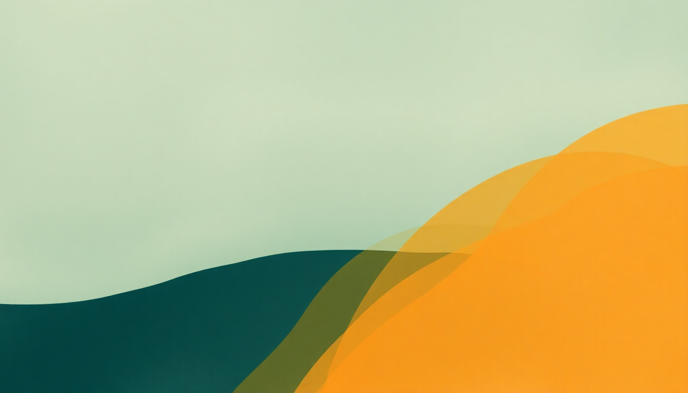 Fan-driven abstract illustration evoking the emotional arc of Tides by Bonobo