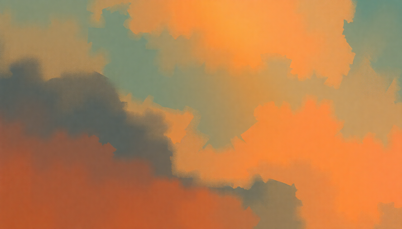 Fan-driven abstract illustration evoking the emotional arc of Tiger in a Spotlight by Emerson Lake and Palmer